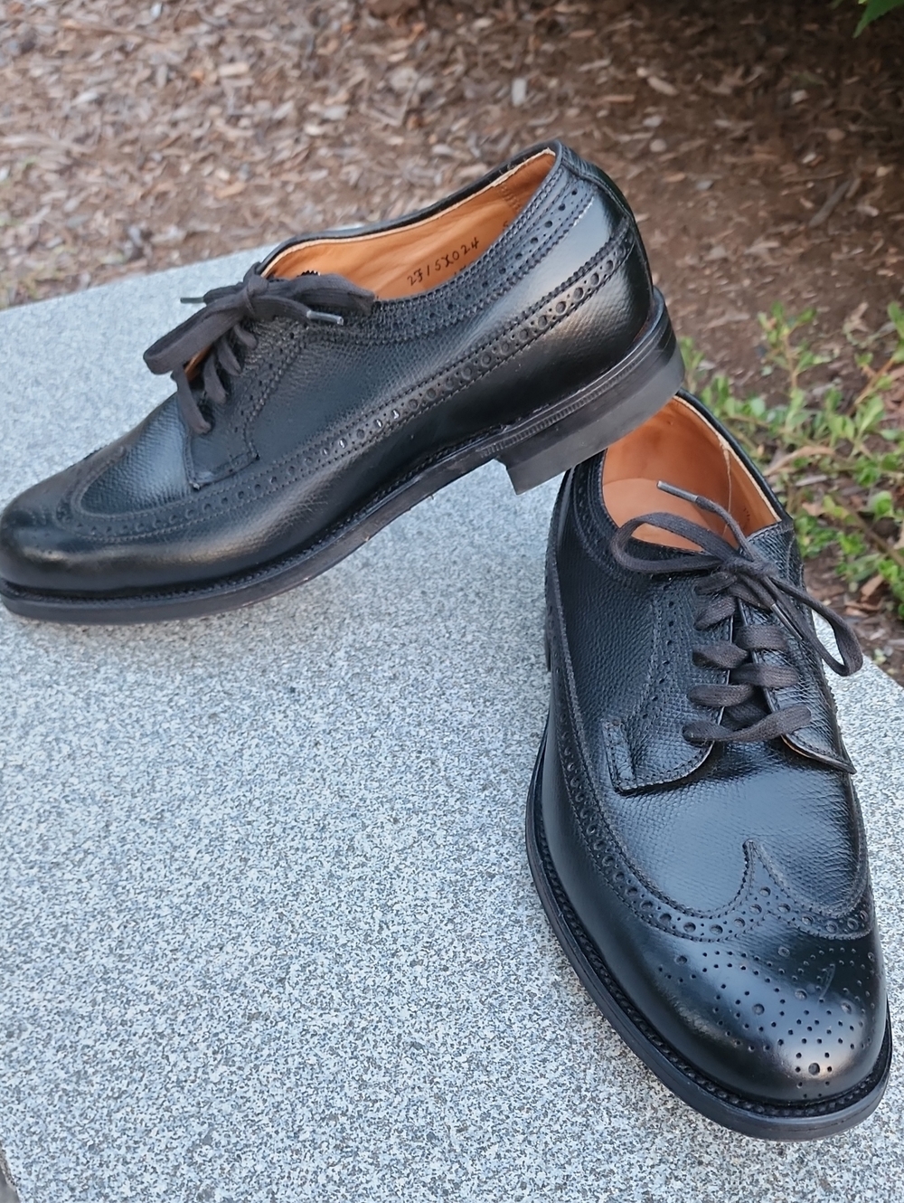 Alden 679 Black Alpine Grain Long Wing Blucher Shoes 7.5 D